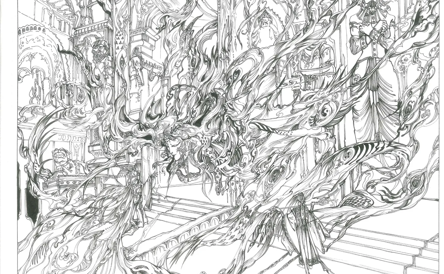 ⑨图|极繁主义者的线稿