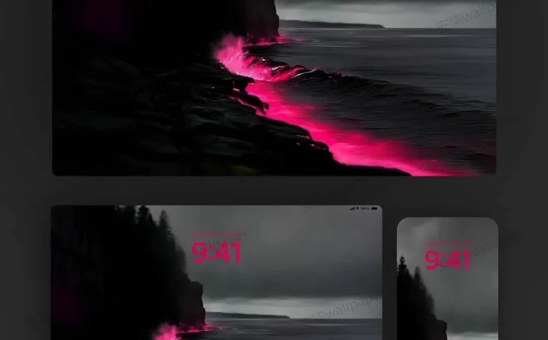 385｜风景动态壁纸｜粉色熔岩海🌊