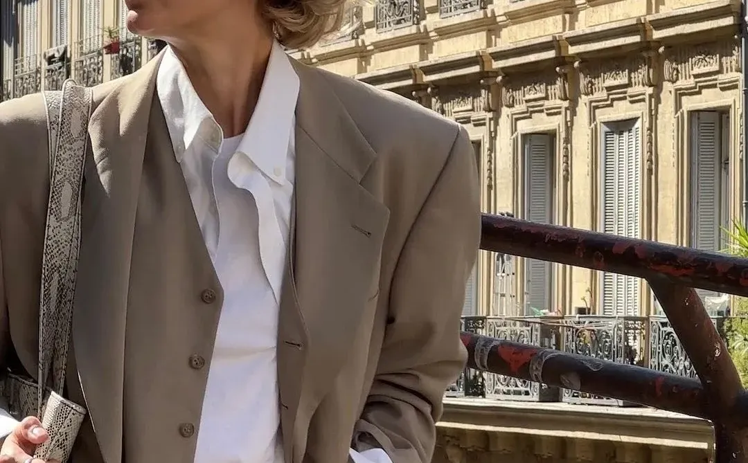 女生穿西装 总是很好看——法式風情