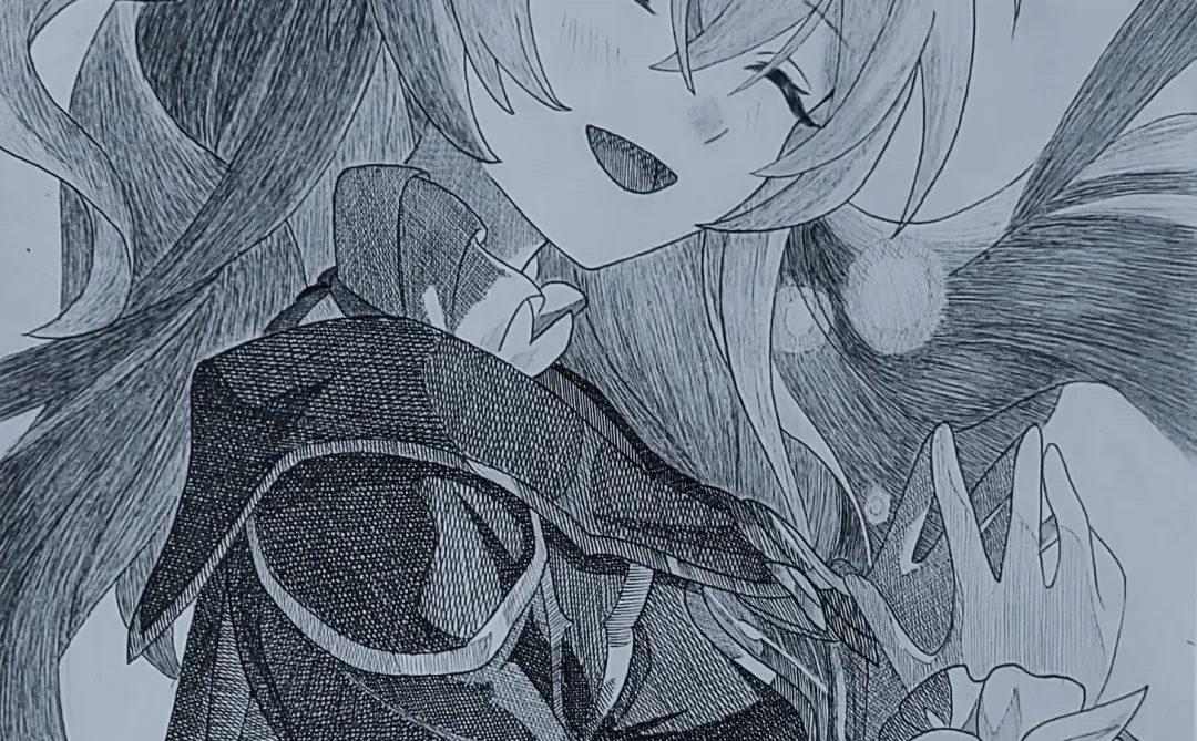 用线条画个流萤