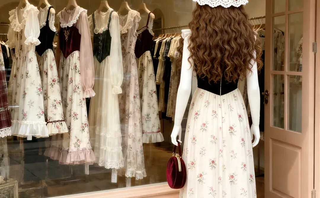 到底是谁在喜欢这种黑丝绒吊带裙呀？！🍤