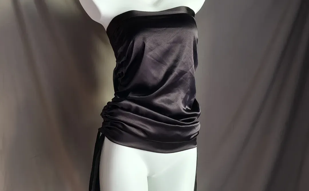 Moschino 黑色抽褶设计包臀裙