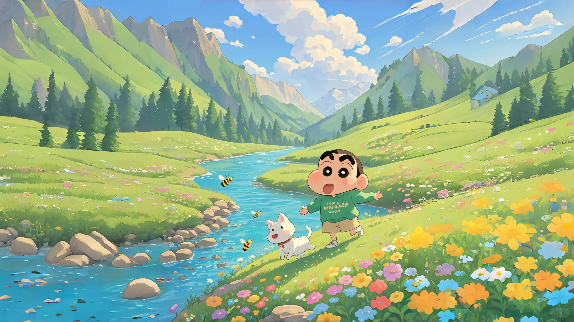 蜡笔小新ipad平板横屏壁纸 ～