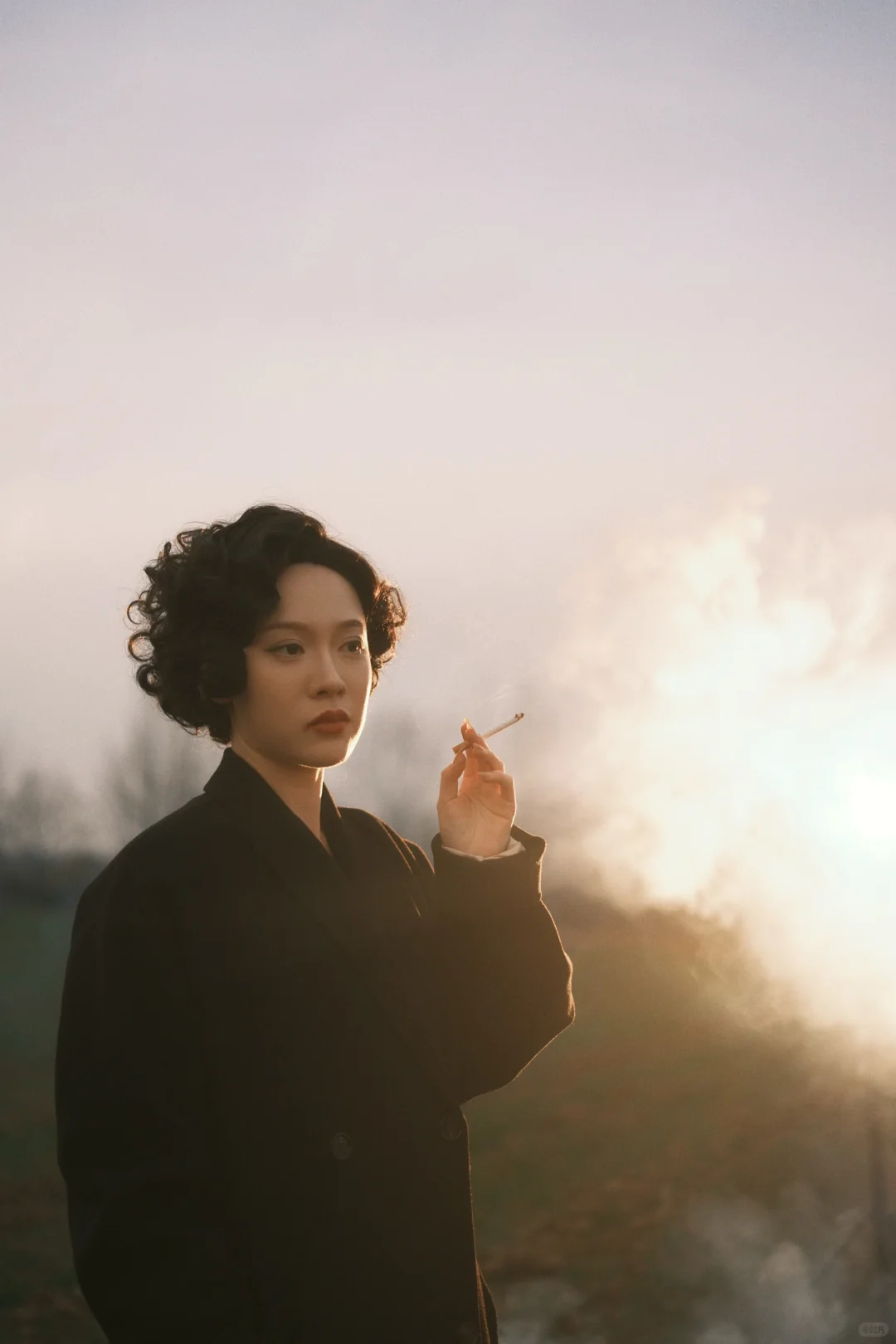 晚风里的港风氛围感