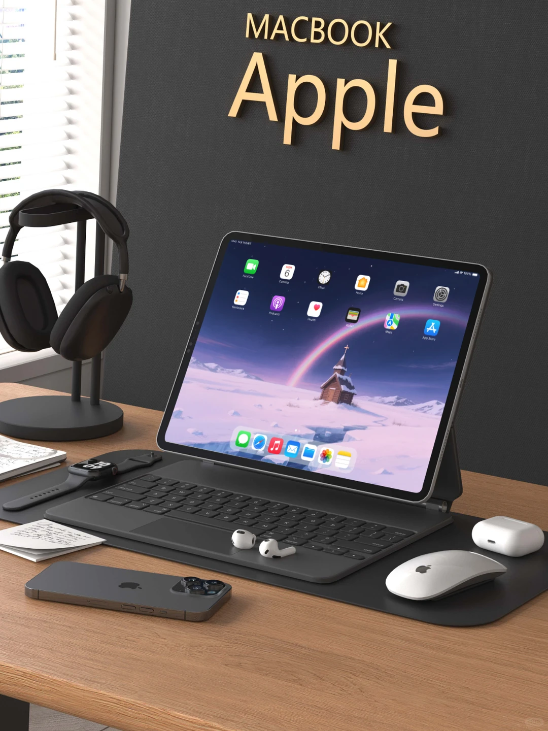 G0061壁纸｜“暗夜极光”治愈系壁纸，太治愈了