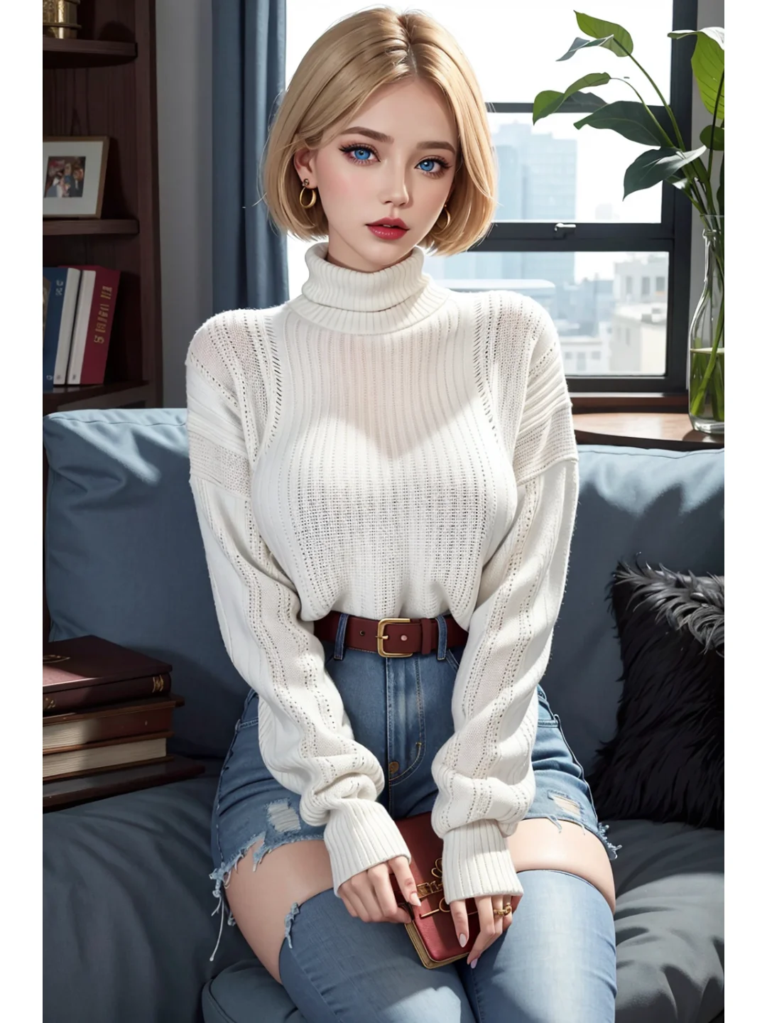 爱绘画|天气转凉了，记得穿毛衣哦