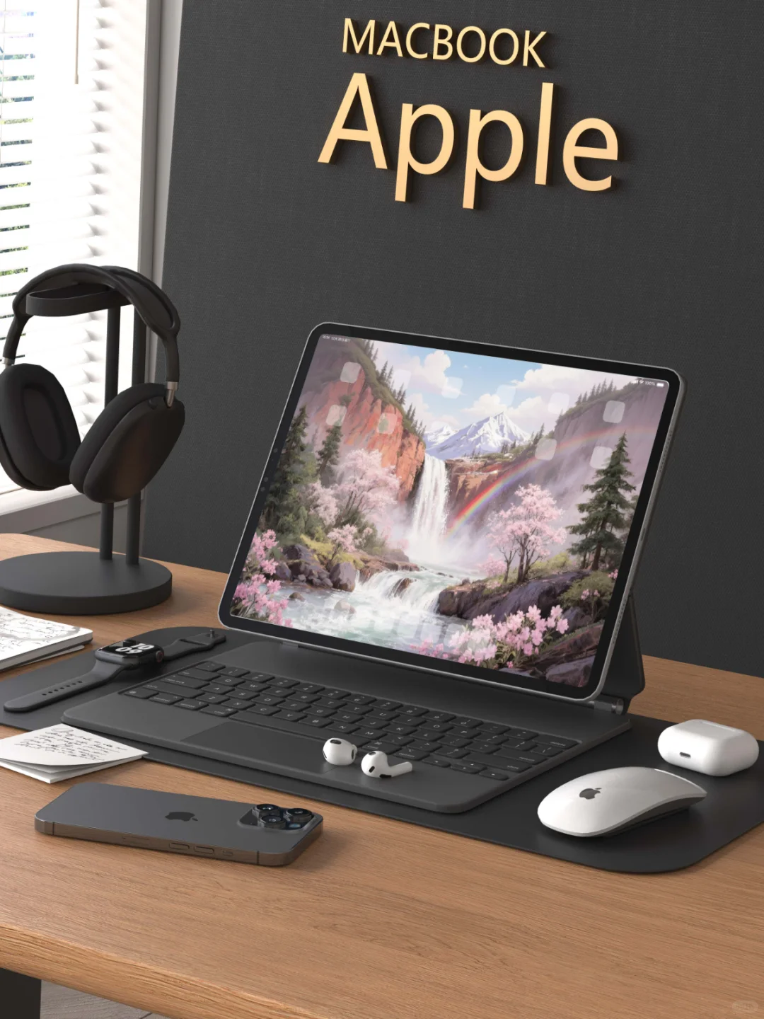 G0062壁纸｜“粉色瀑布”治愈系壁纸，太治愈了