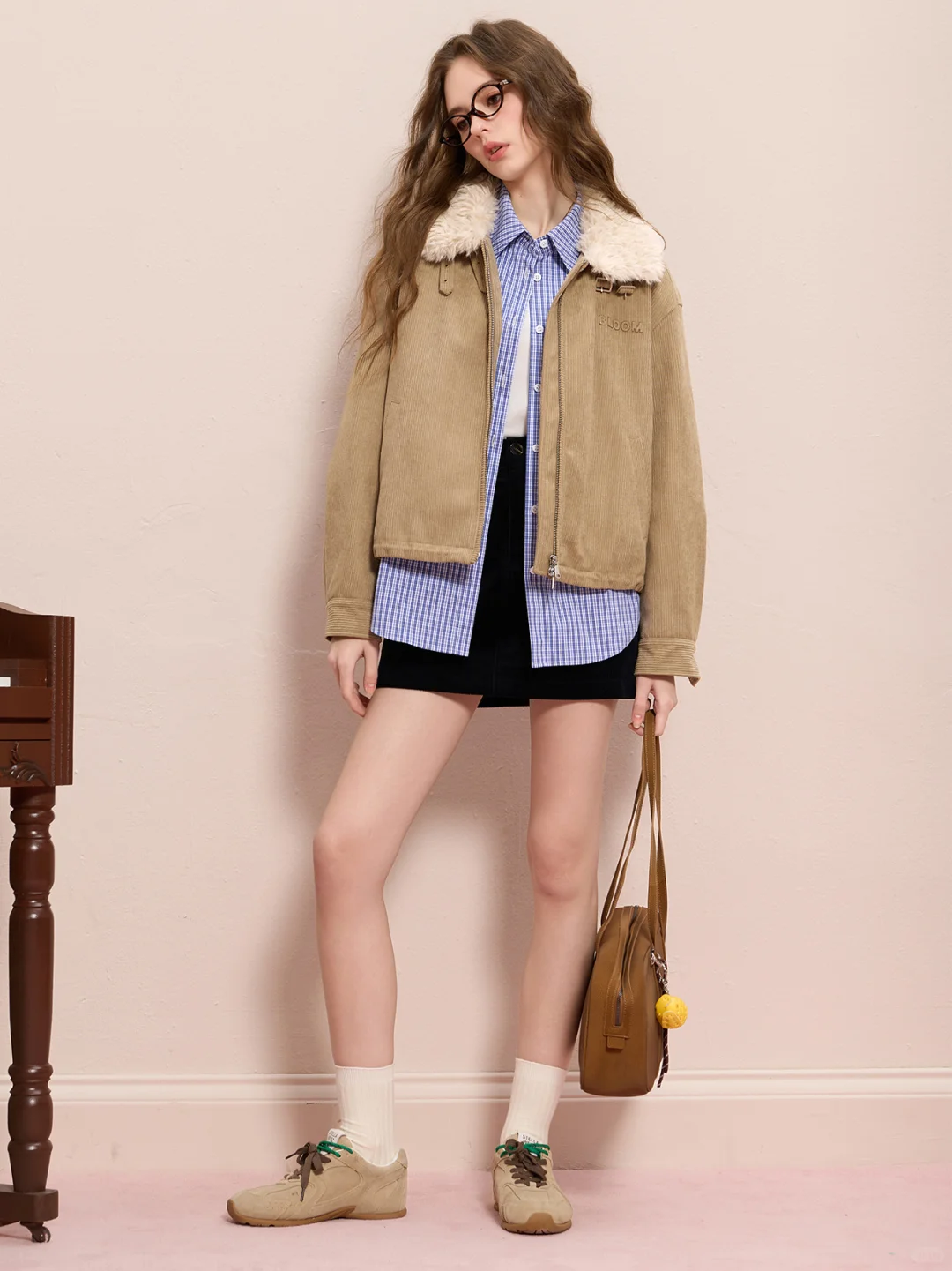 复古灯芯绒🟤·毛毛翻领棉衣外套