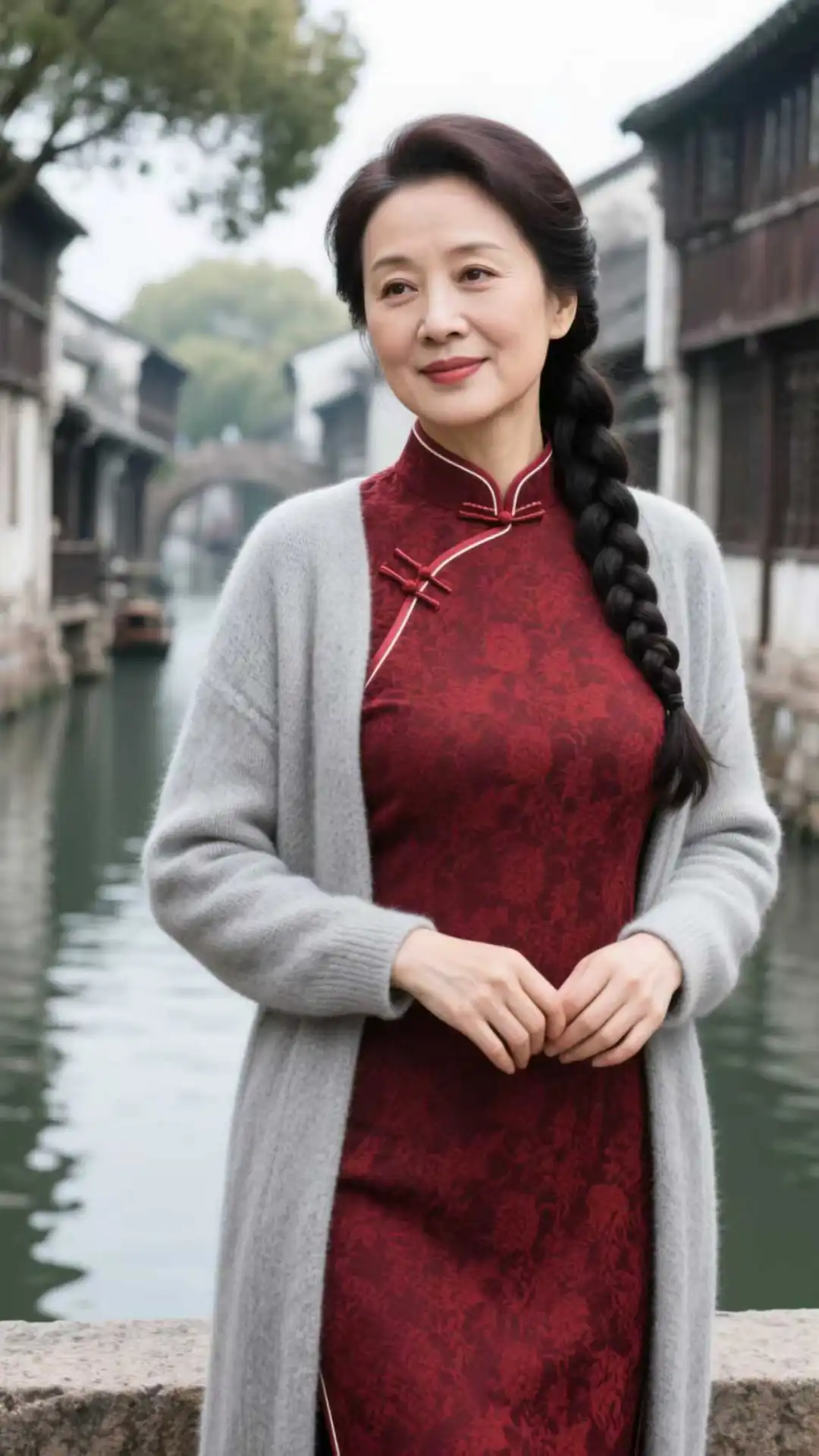 成熟韵味穿搭，48岁的阿姨如诗如画