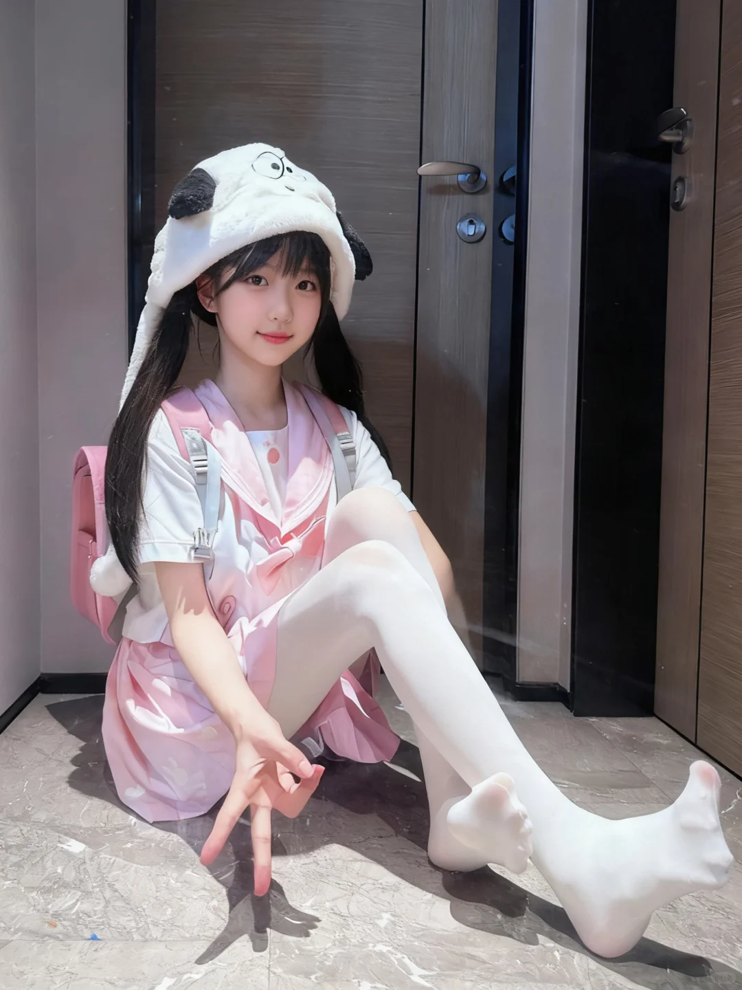 AI绘图 戴帽子的少女