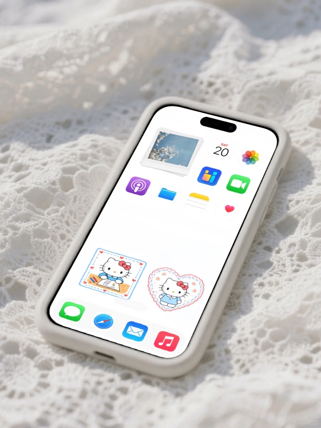 121 可爱治愈系Hello Kitty手机壁纸