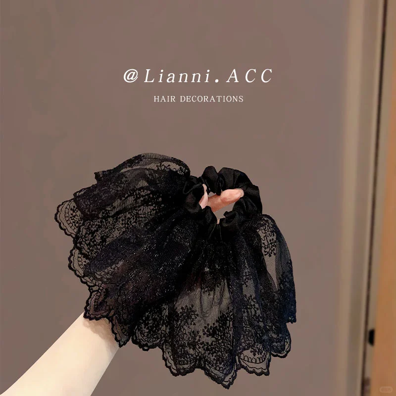 🌈复古蕾丝发圈｜低马尾也能这么有气质