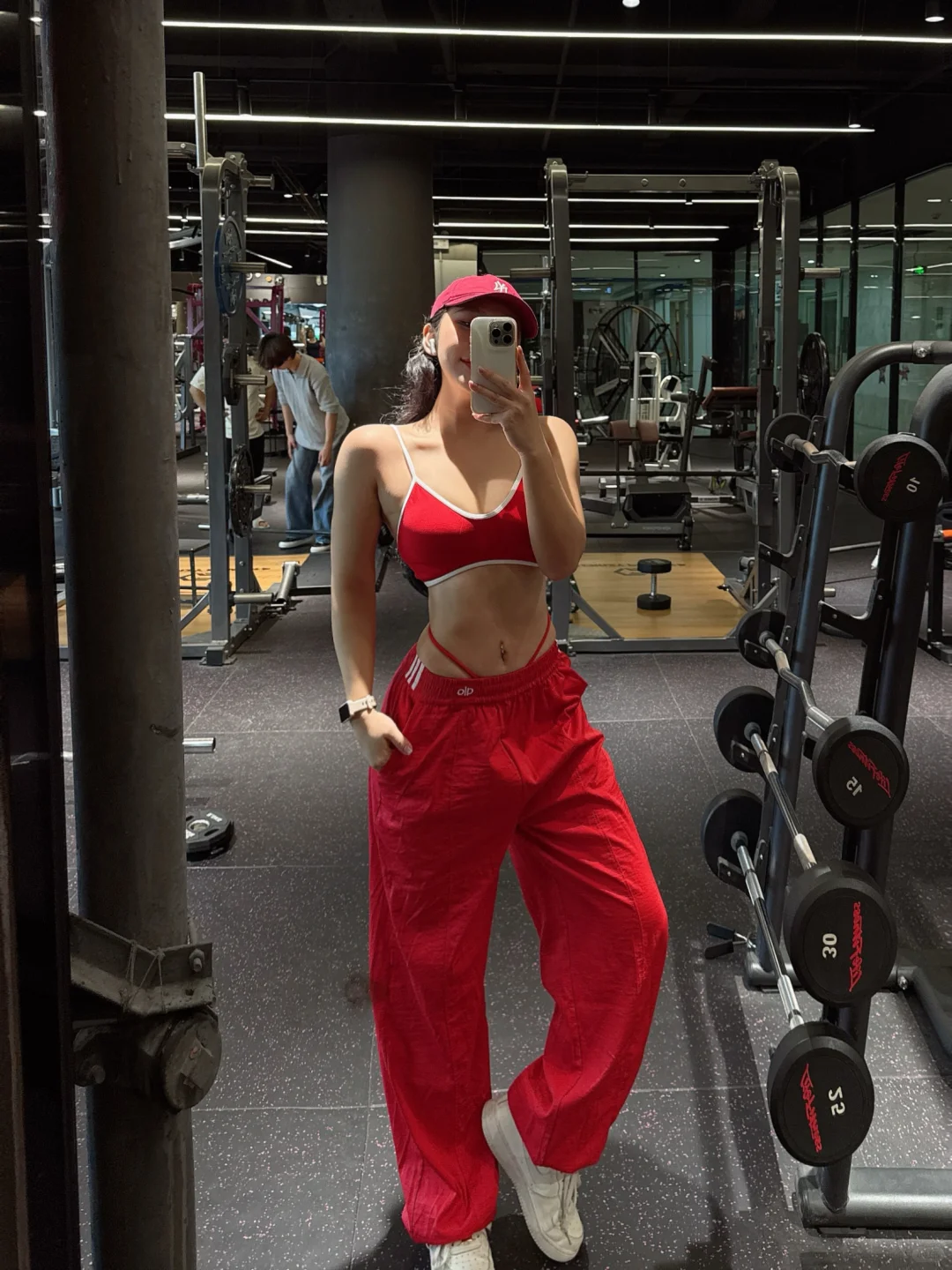 165 115 健身穿搭｜红色系运动女孩🔴