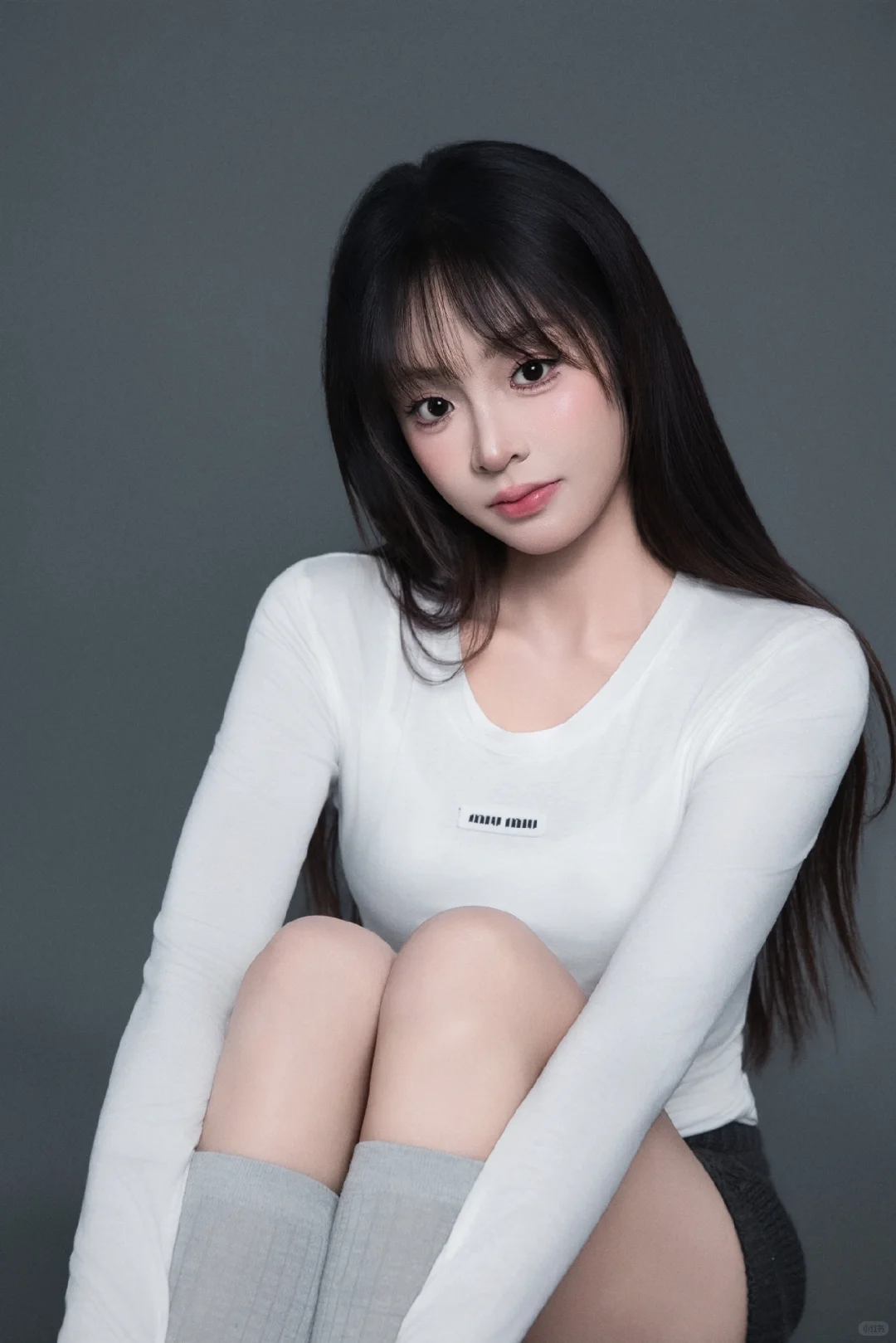 韩女系纯欲感写真格雷色系杀疯了|西安写真