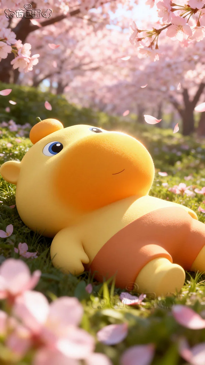 水豚噜噜壁纸丨户外系手机平板治愈背景壁纸