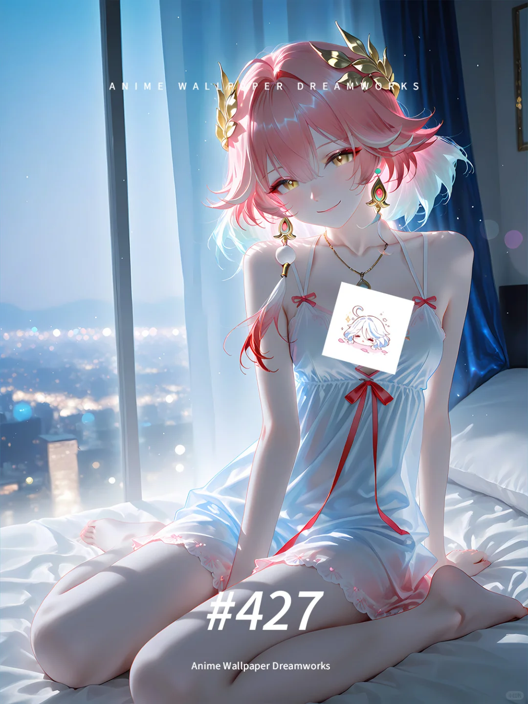 鸣潮壁纸•长离•霓光睡衣