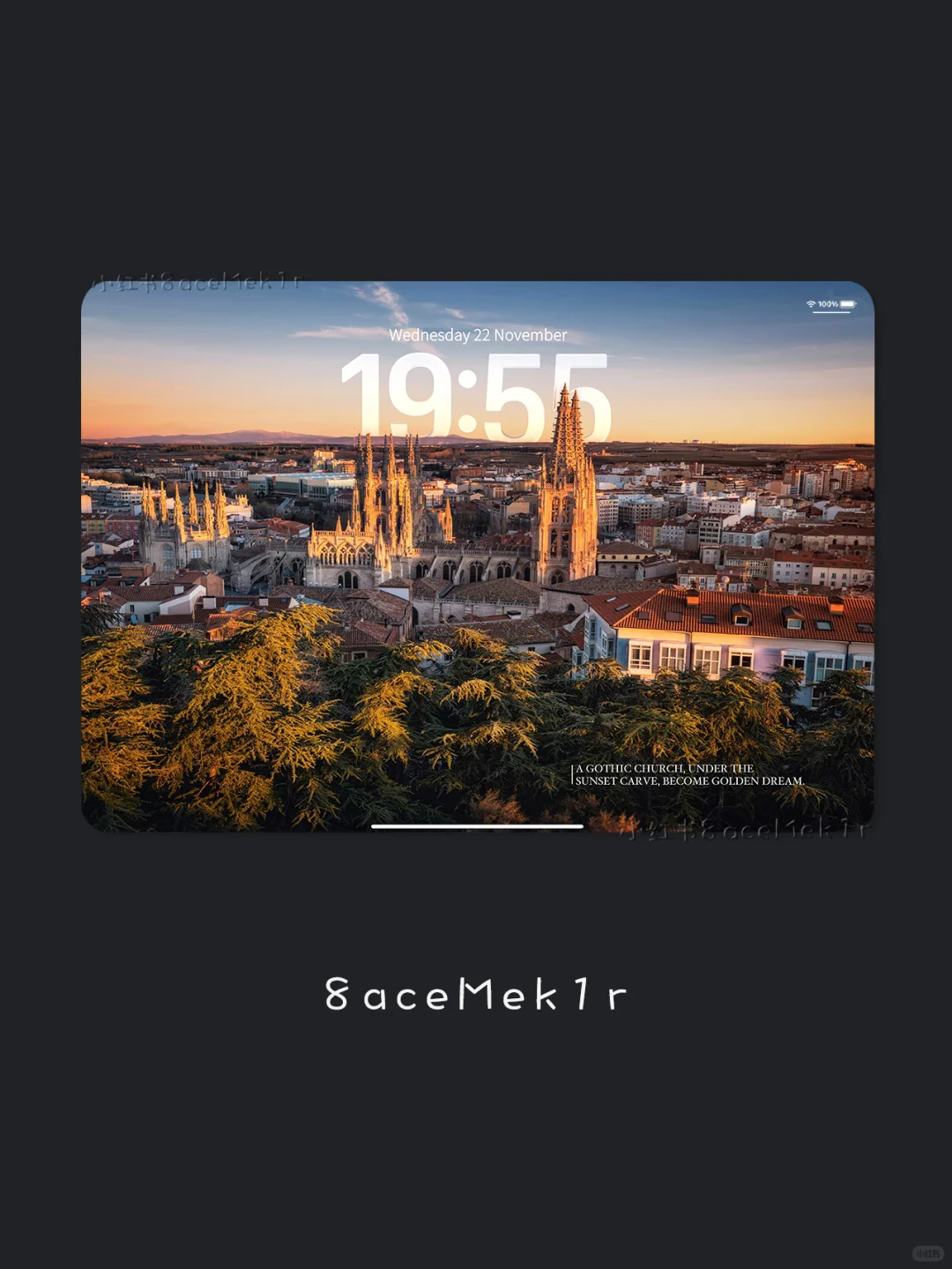 布尔戈斯.iPad壁纸 哥特尖顶映金辉
