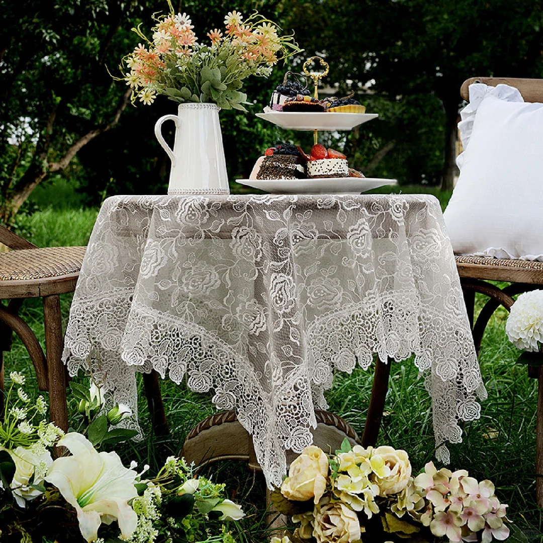 ✨复古蕾丝桌布，氛围感拉满！