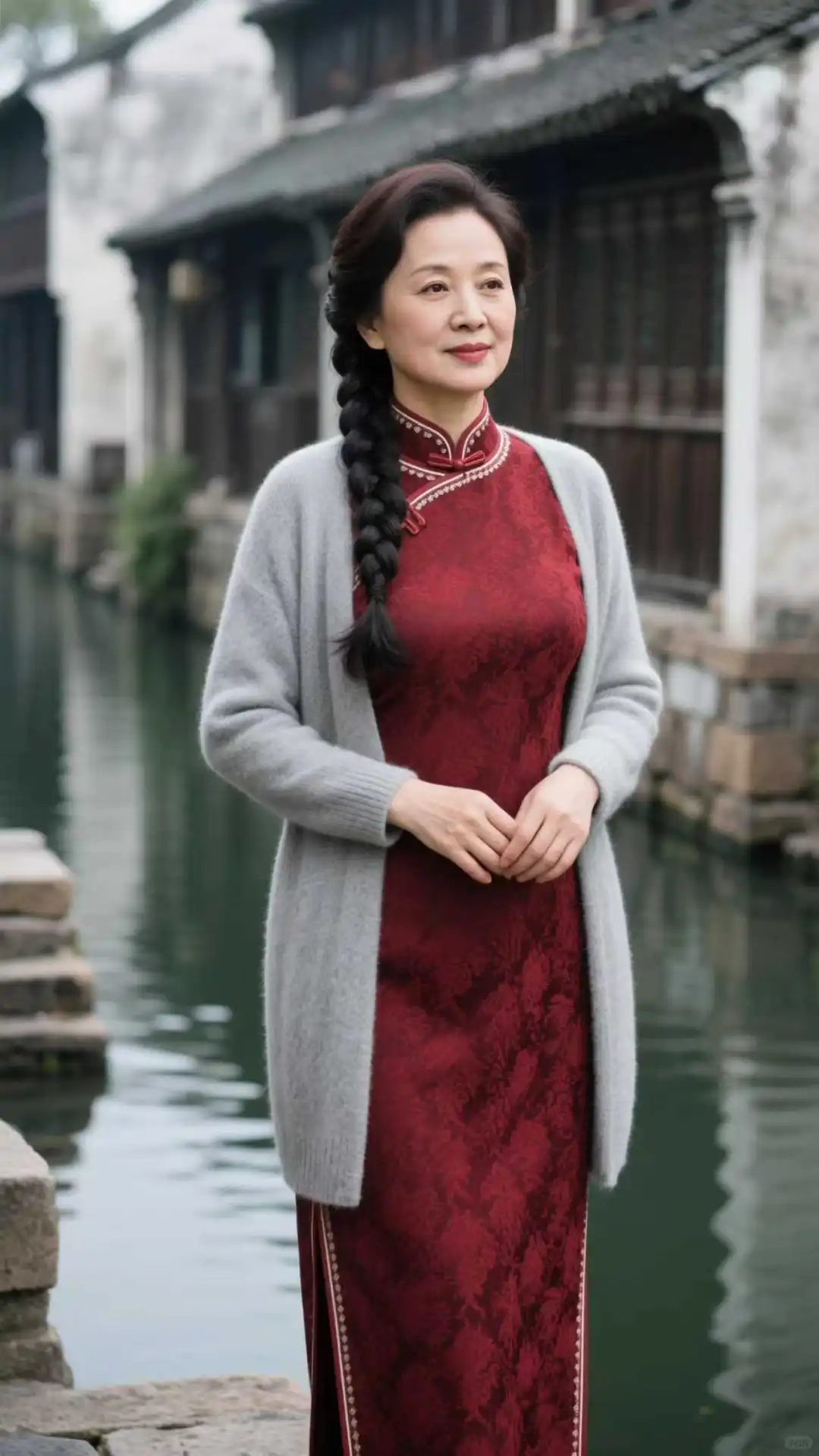 成熟韵味穿搭，48岁的阿姨如诗如画