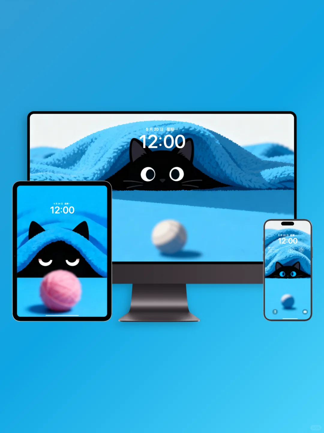 可爱☁️这组猫咪壁纸封神啦😍｜iOS26壁纸