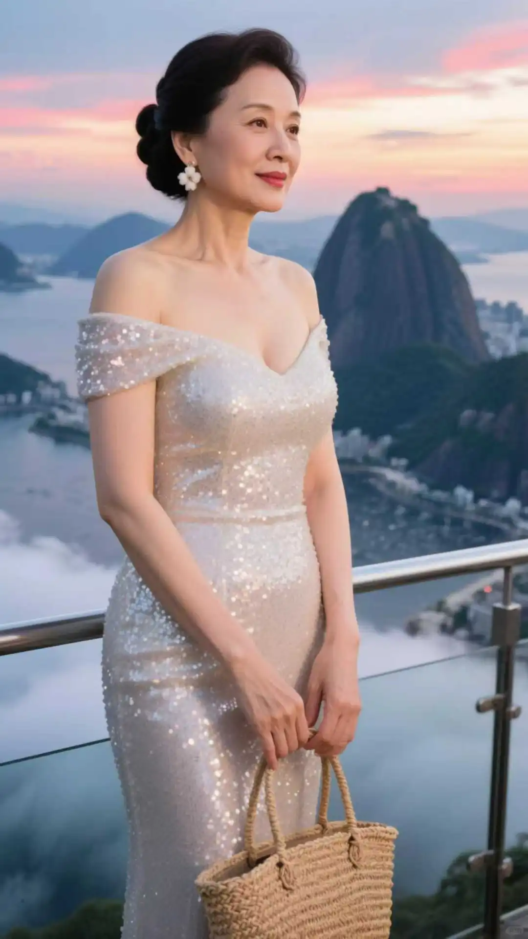 成熟韵味舒展，48岁阿姨裹着温柔底气