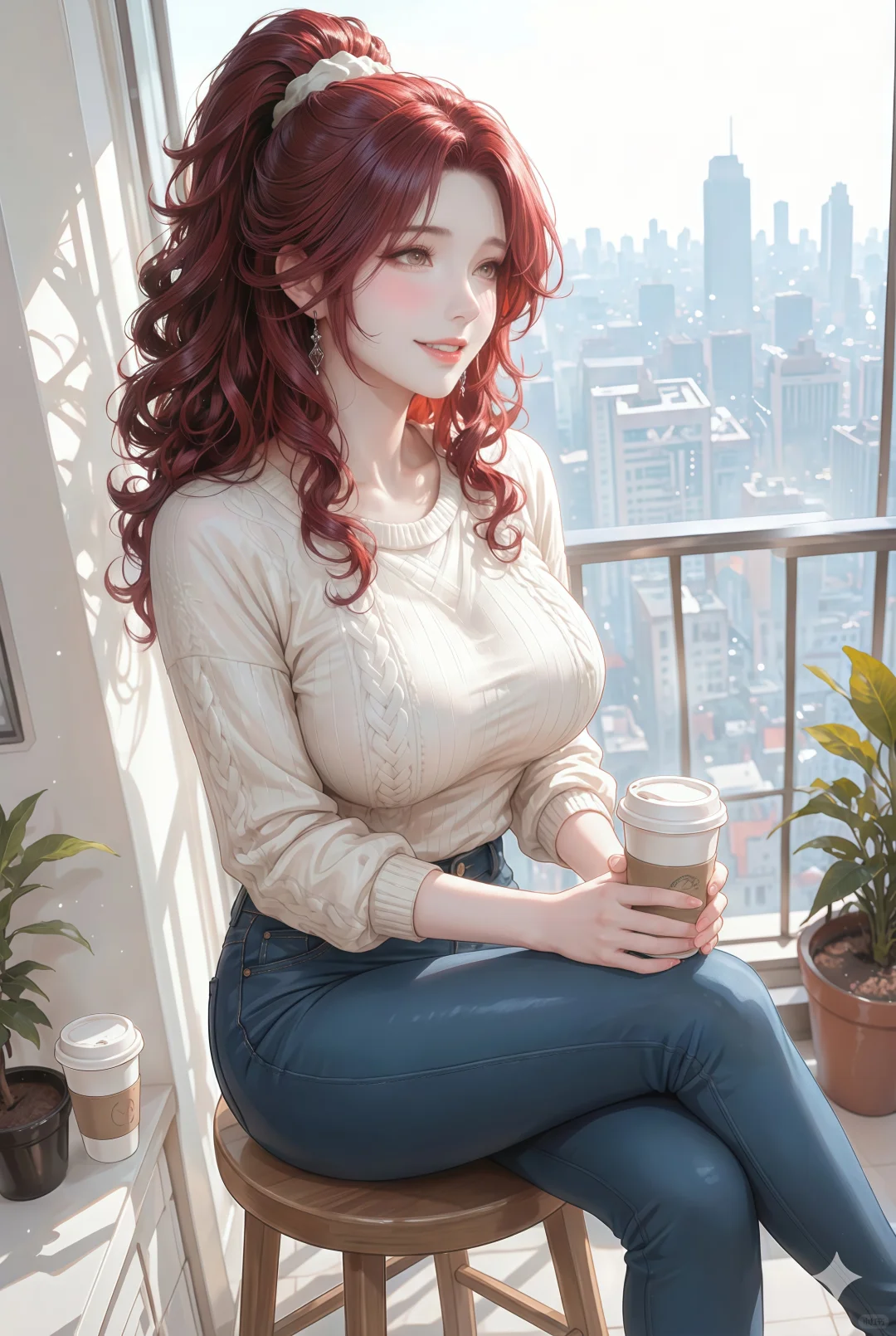 今天是日常系红发女友穿搭！