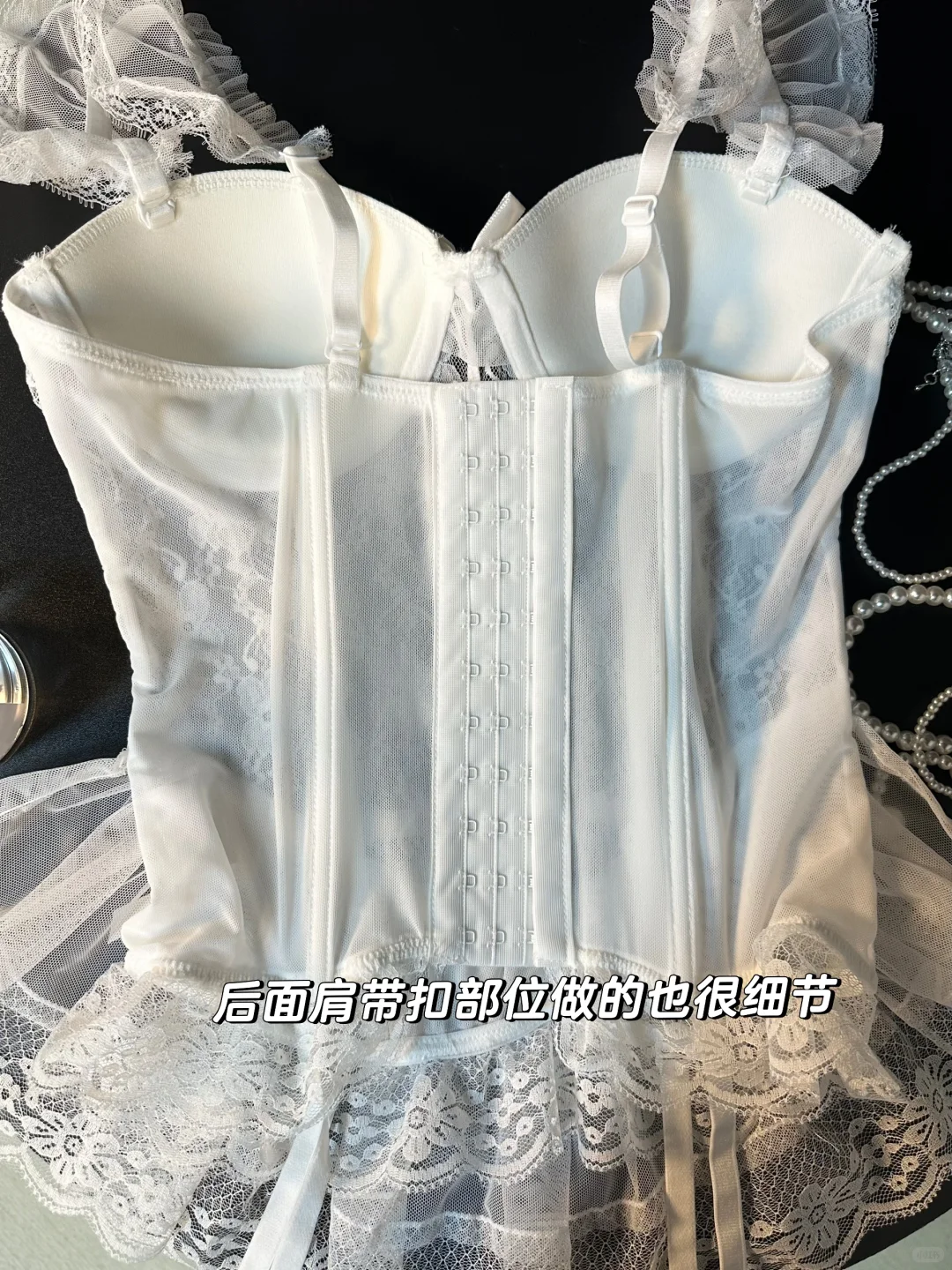 清纯少女小白花鱼骨蕾丝神裙～迷晕crush！