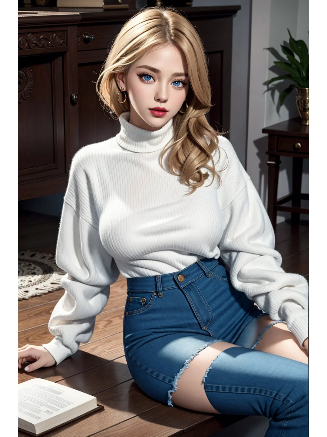 爱绘画|天气转凉了，记得穿毛衣哦