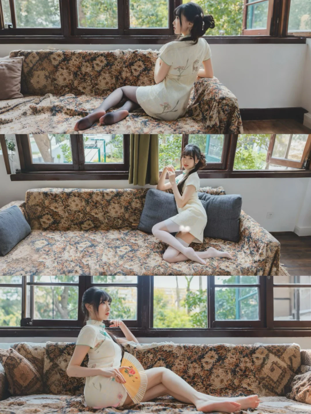 室内人像|黑/白丝or光腿哪个和旗袍更搭🤔
