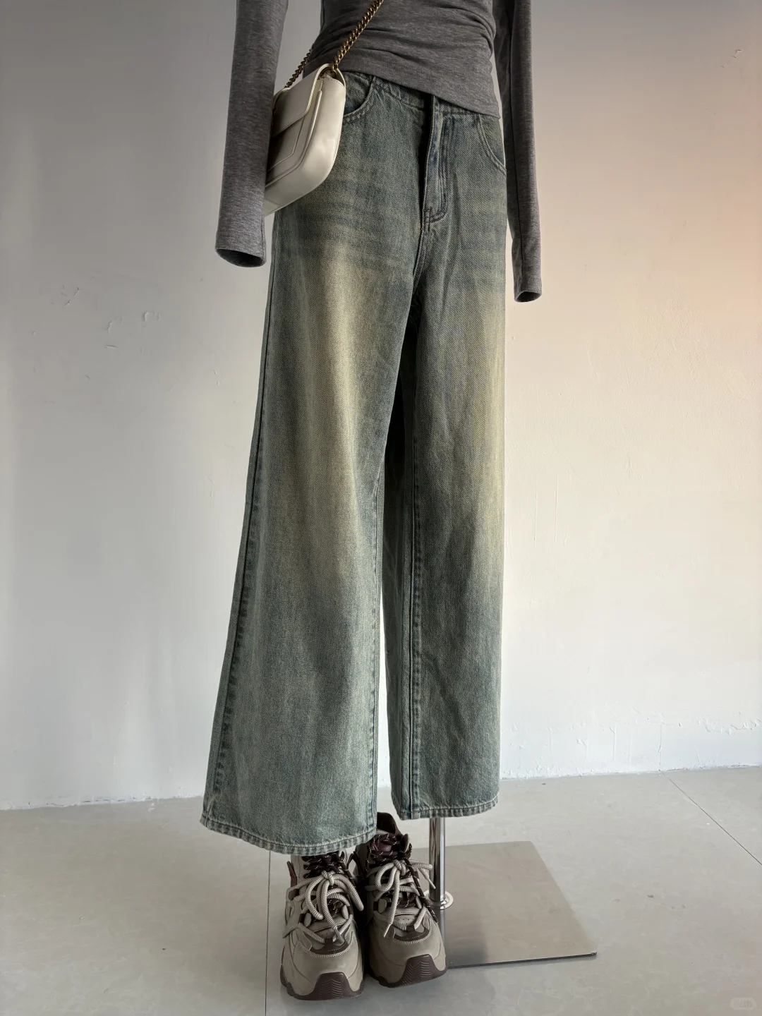 捡漏！大厂版衣，小众复古做旧牛仔裤女新款