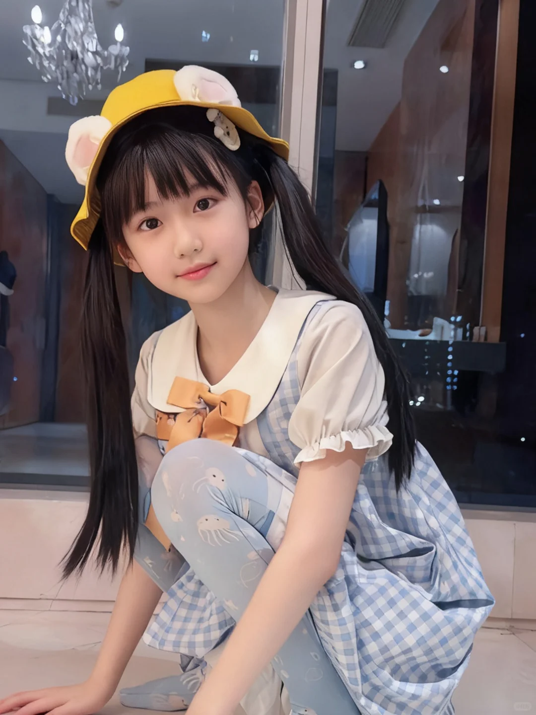 AI绘图 戴帽子的少女