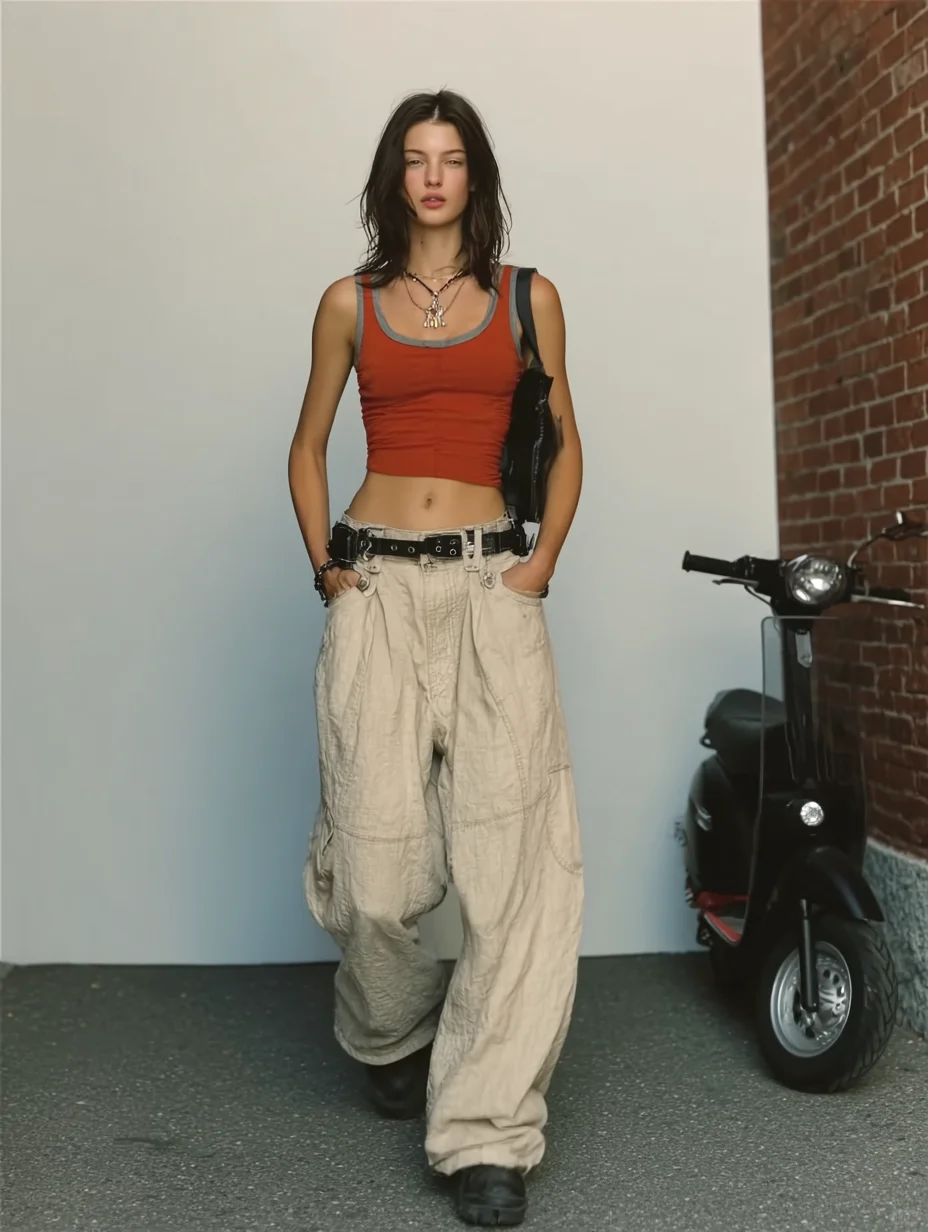 浓郁色彩系美式复古风街拍