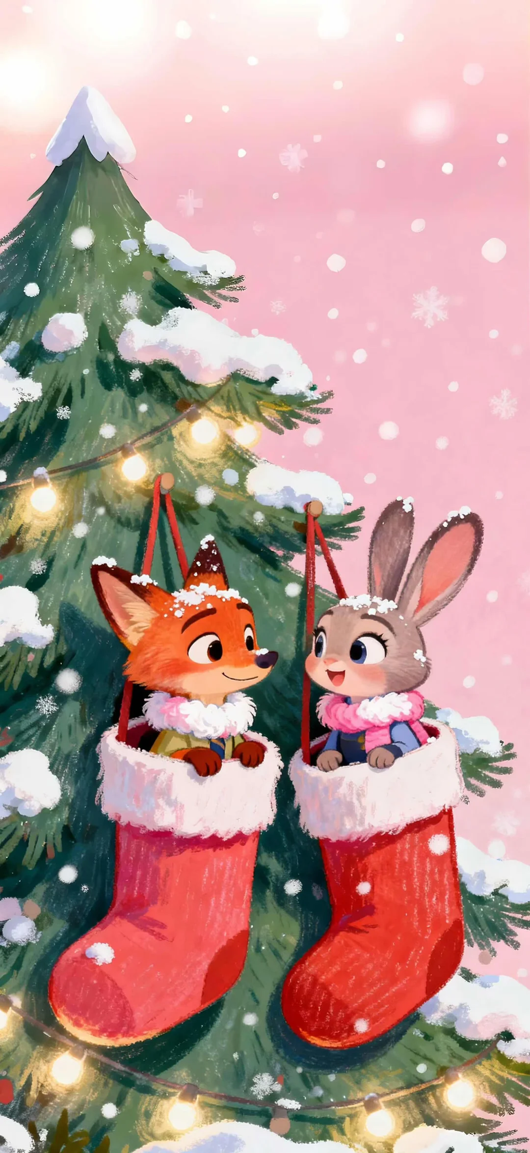 iOS26·疯狂动物城圣诞壁纸·好美！