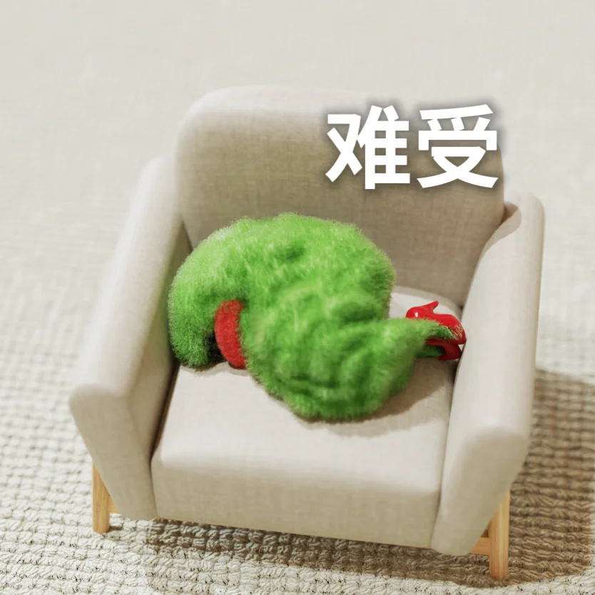 苦瓜女士表情包｜好难受。尊嘟好不开心☹️..