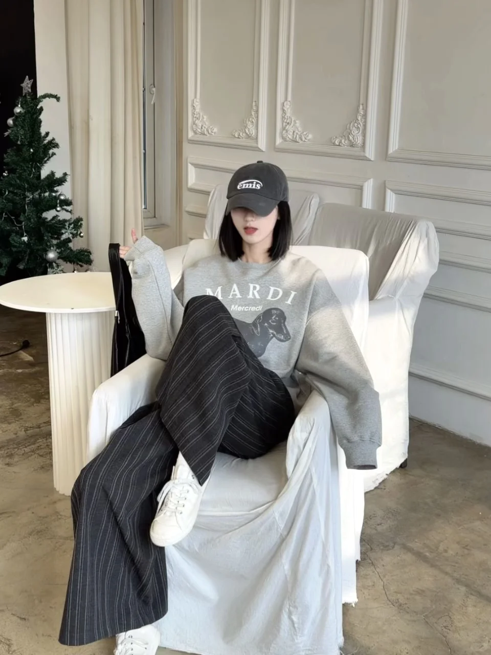 🇰🇷Mardi腊肠狗卫衣🩶慵懒韩女既视感