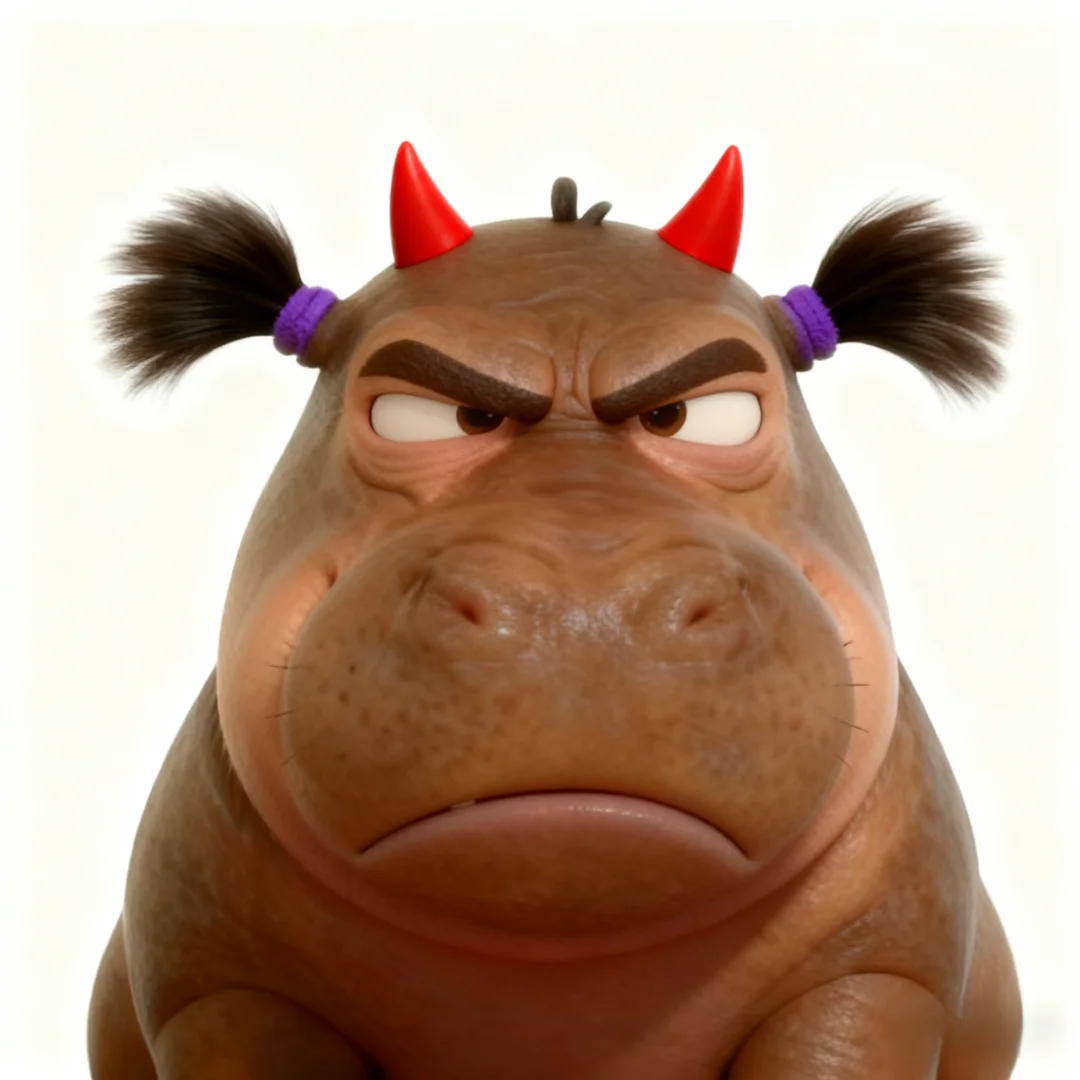 谁能拒绝一只呆傻的河马宝宝！！！