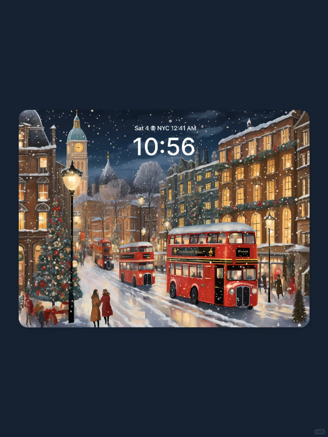 C991 |圣诞氛围感壁纸|红巴士与圣诞颂歌