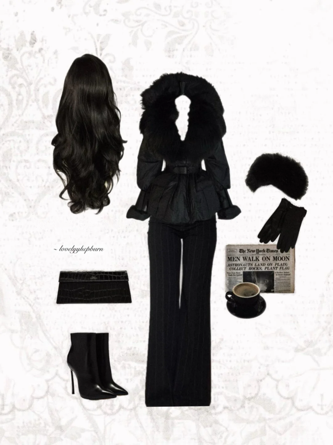 黑棕毛绒秋冬贵气感穿搭｜复古松弛感✨