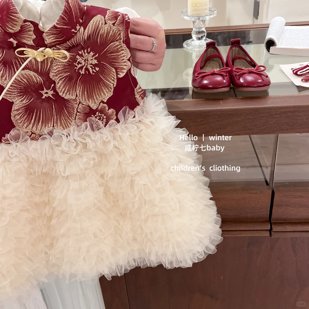 🧧【高定重工款】女儿新年国风公主裙穿搭