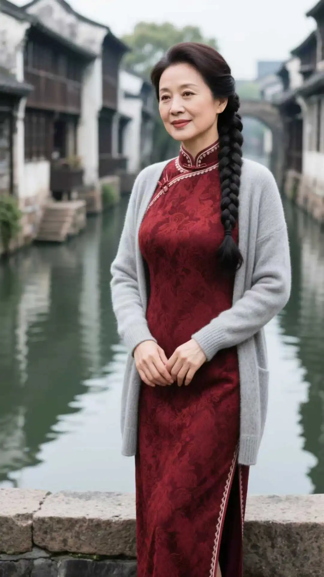 成熟韵味穿搭，48岁的阿姨如诗如画