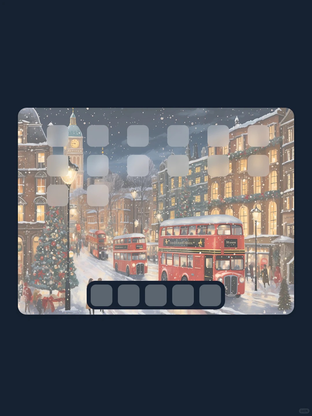 C991 |圣诞氛围感壁纸|红巴士与圣诞颂歌