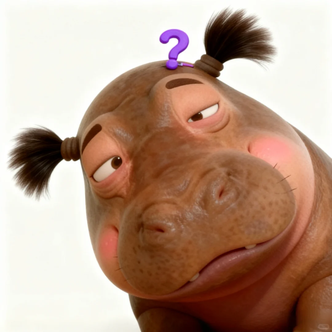 谁能拒绝一只呆傻的河马宝宝！！！