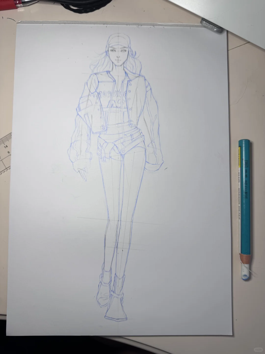 白描线条女孩～～～～～～～～