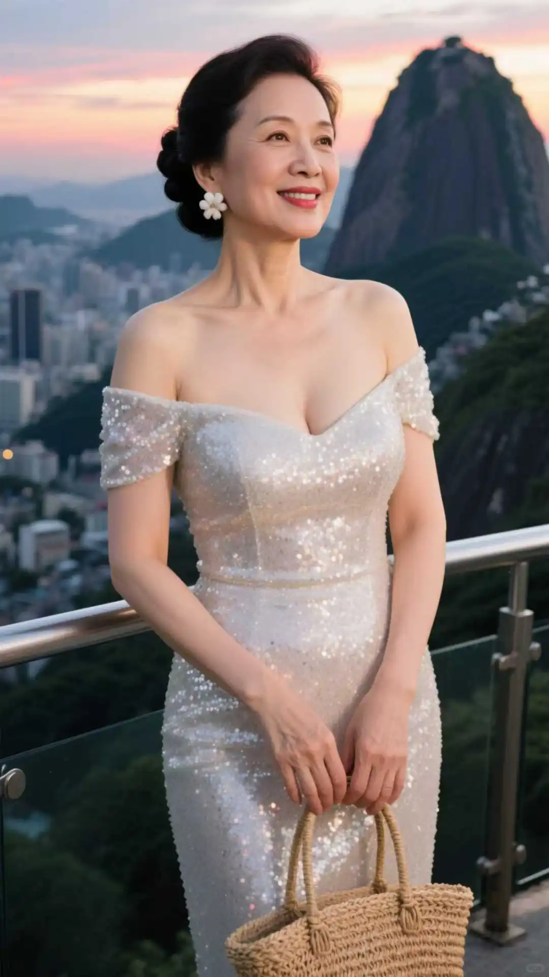 成熟韵味舒展，48岁阿姨裹着温柔底气