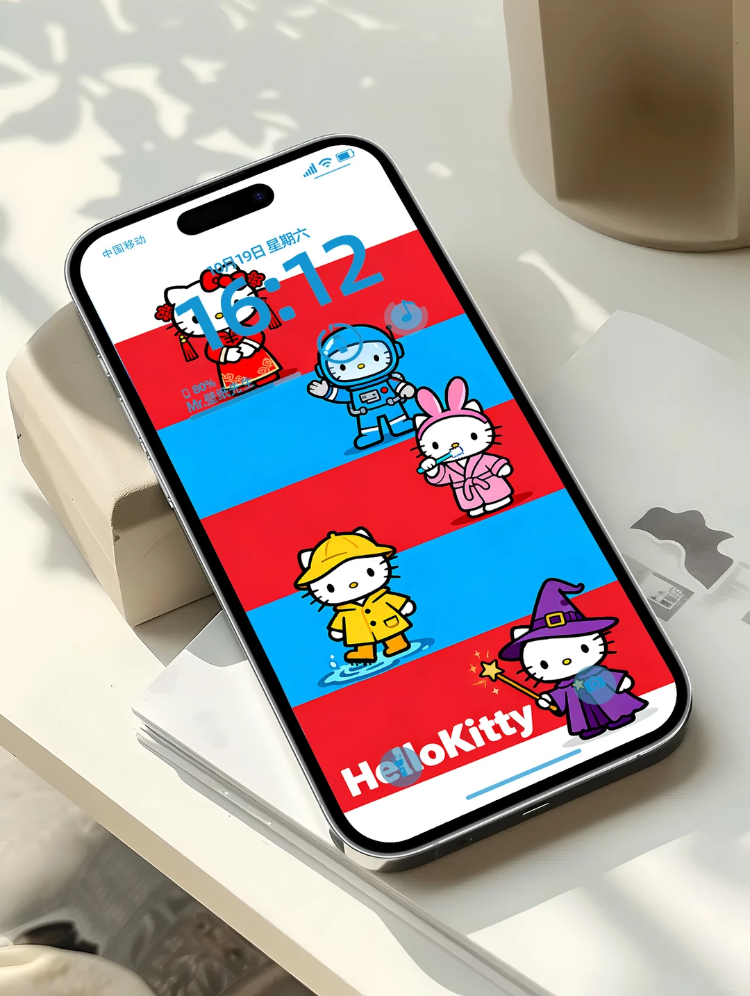 红蓝HelloKitty丨kitty时装秀丨4K原创壁纸