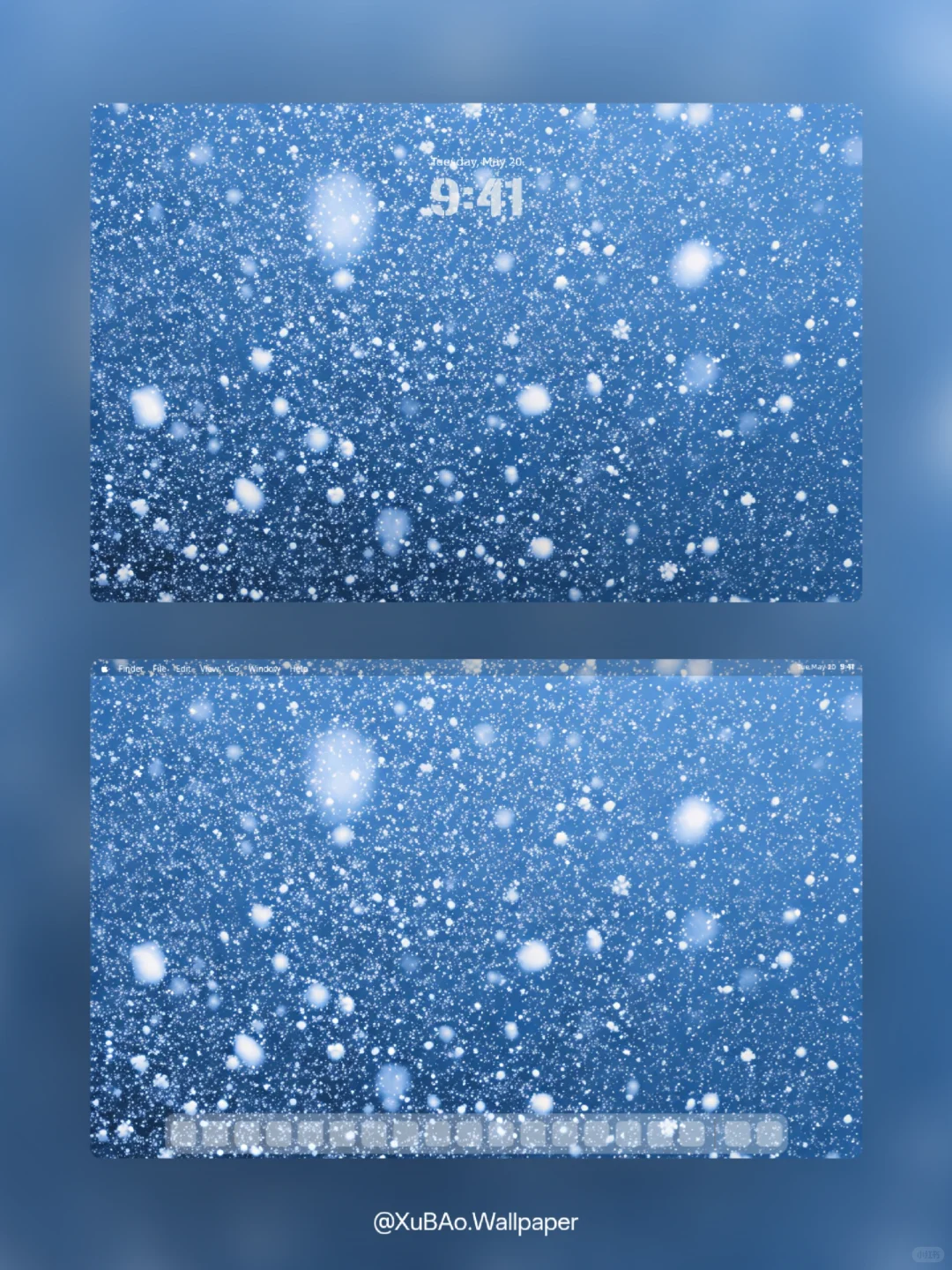 C2583 | 4k壁纸 | 蓝调飘雪