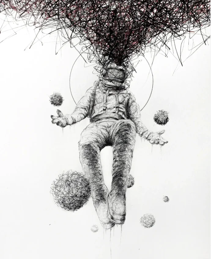 插画素材分享｜情绪化线条大师 Axil Tinsti