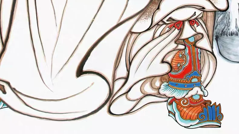 高清岳飞画像手机壁纸绘画传统国风设计素材