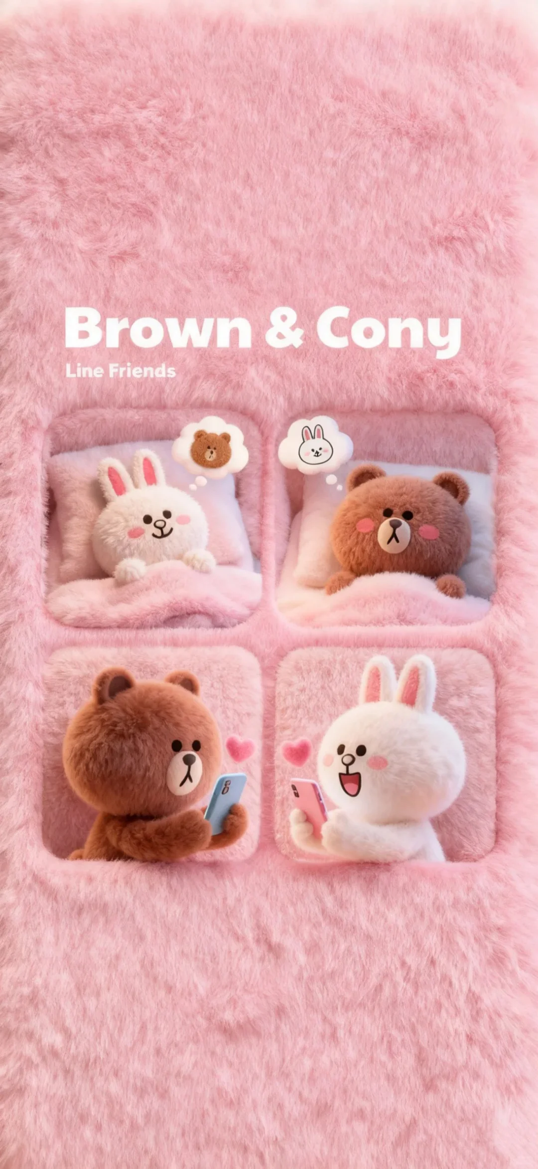 萌萌哒毛绒绒的粉色壁纸