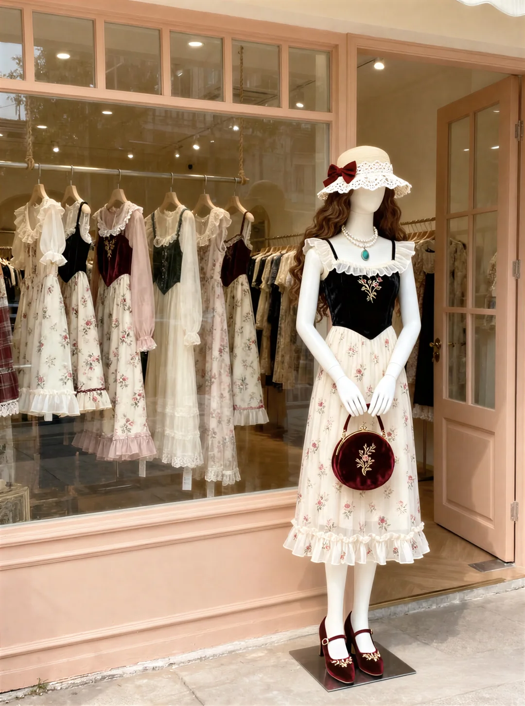 到底是谁在喜欢这种黑丝绒吊带裙呀？！🍤